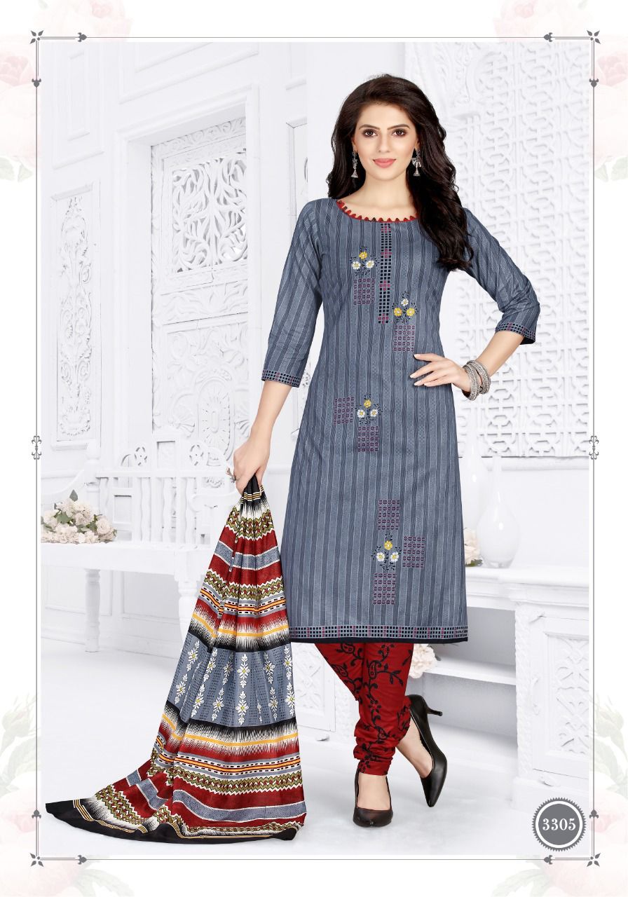 Cotton Pluse Tara 33 Fancy Designer Regular Wear Cotton Printed Dress Material